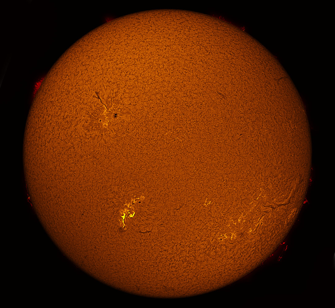 Solar Disk in h-alpha 08/11/2012