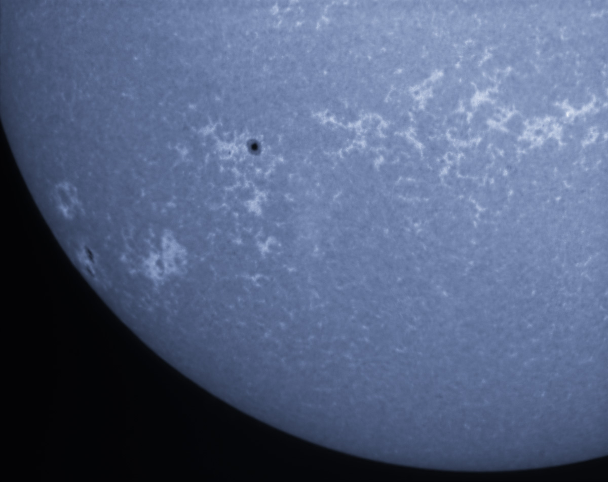 Sunspots 1823 and 1827 in CaK 08/18/2013