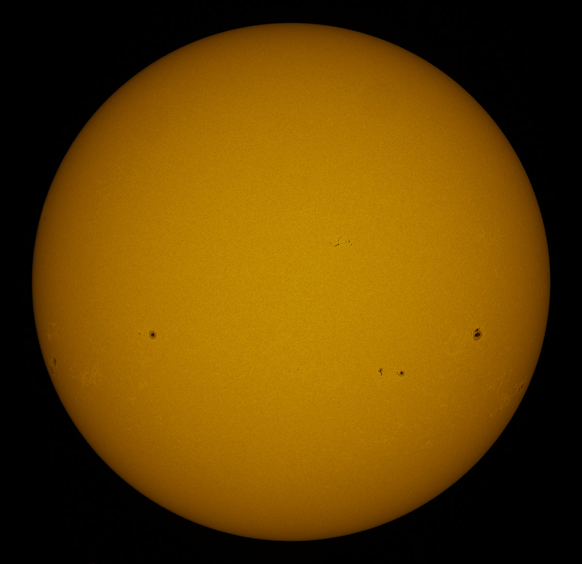 Solar Disk in white light 08/18/2013