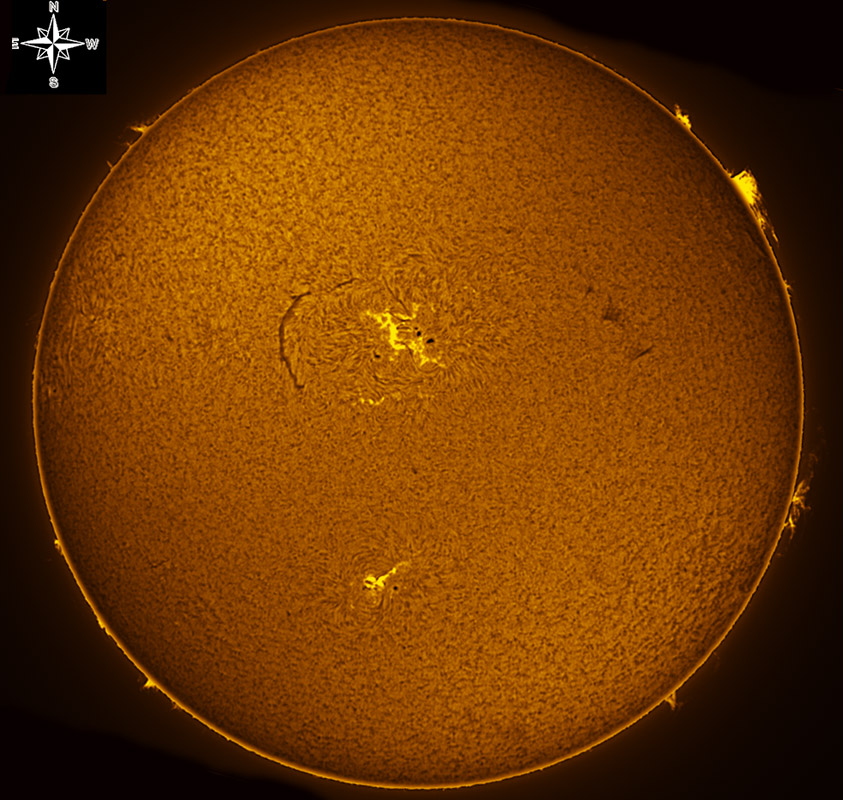 Solar Disk in h-alpha 08/21/2011