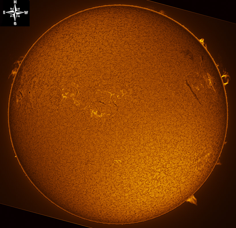 Solar Disk in h-alpha 08/26/2011