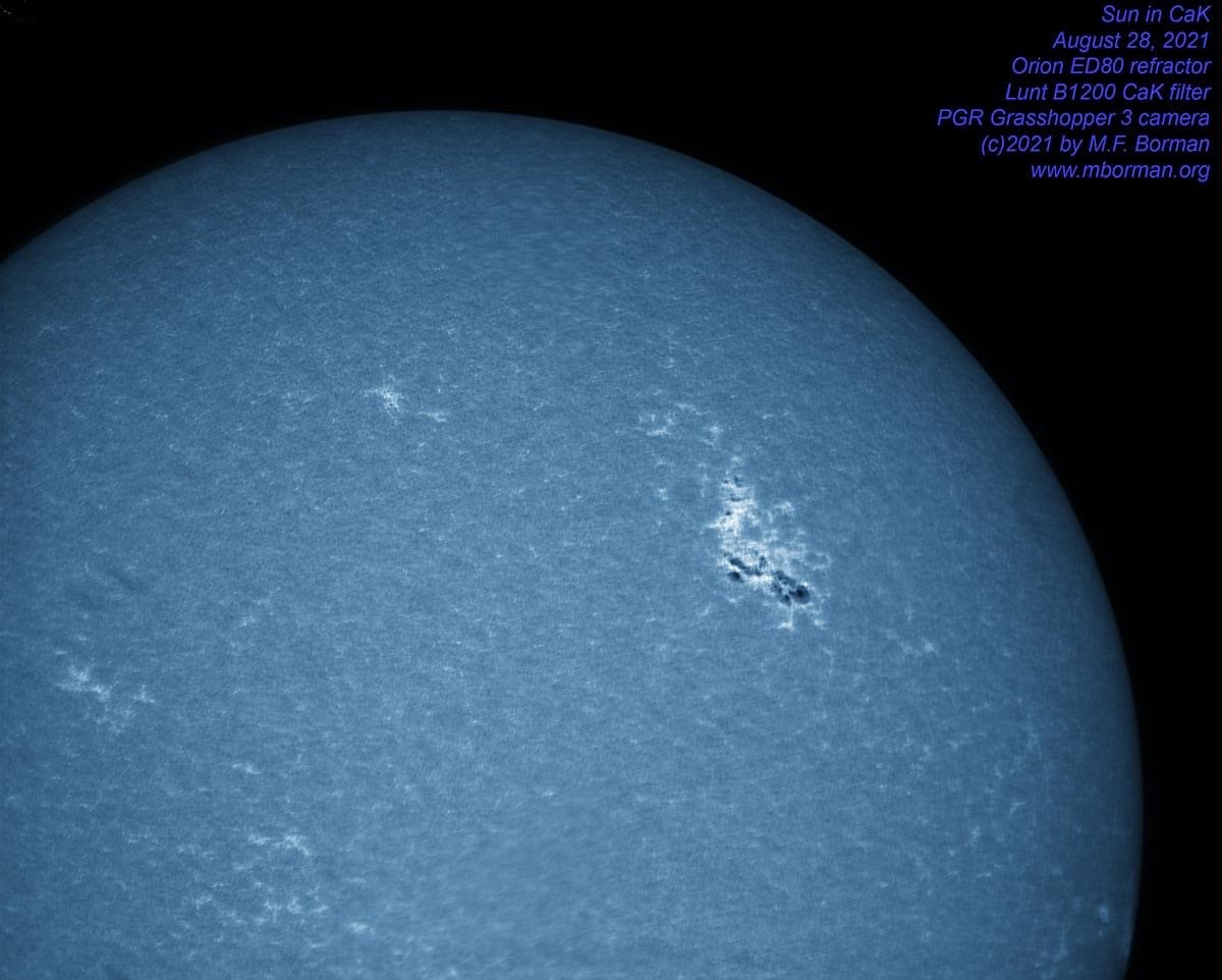 Active region in CaK 08/28/2021