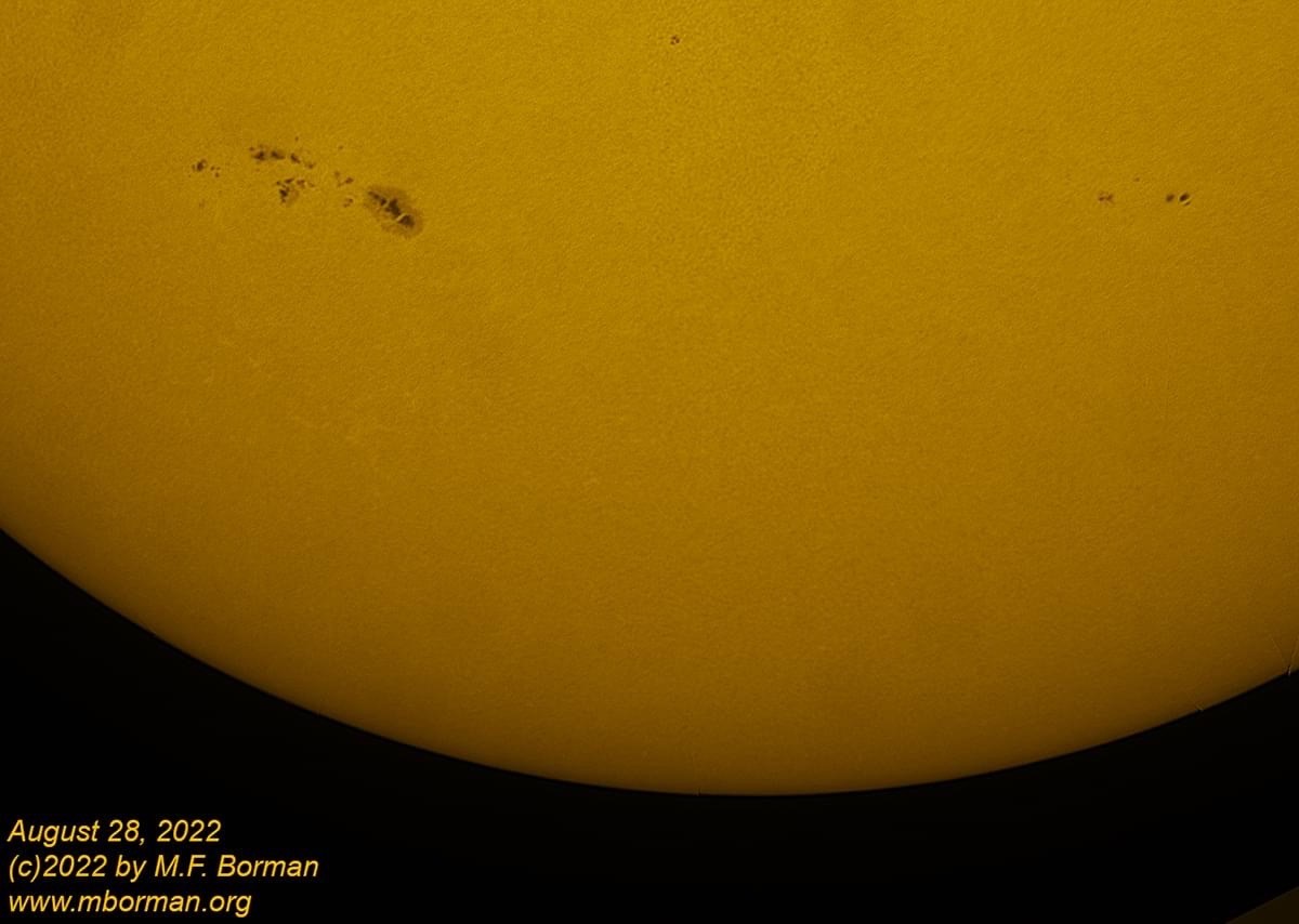 Arc shaped sunspot group 08/28/2022