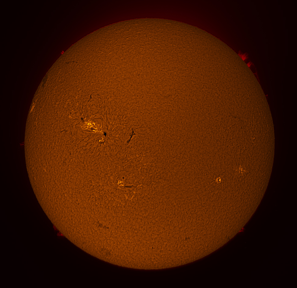 Solar disk in h-alpha 09/02/2017
