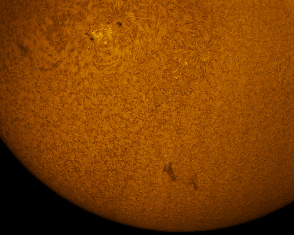Sunspot group 2585 in h-alpha 09/04/2016