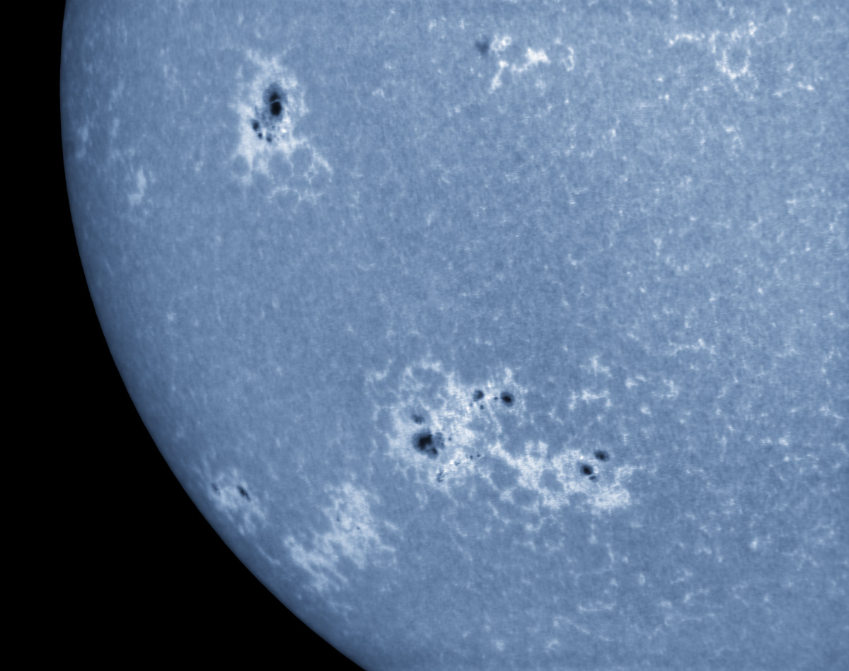 Sunspots 2155 through 2159 in CaK 09/07/2014