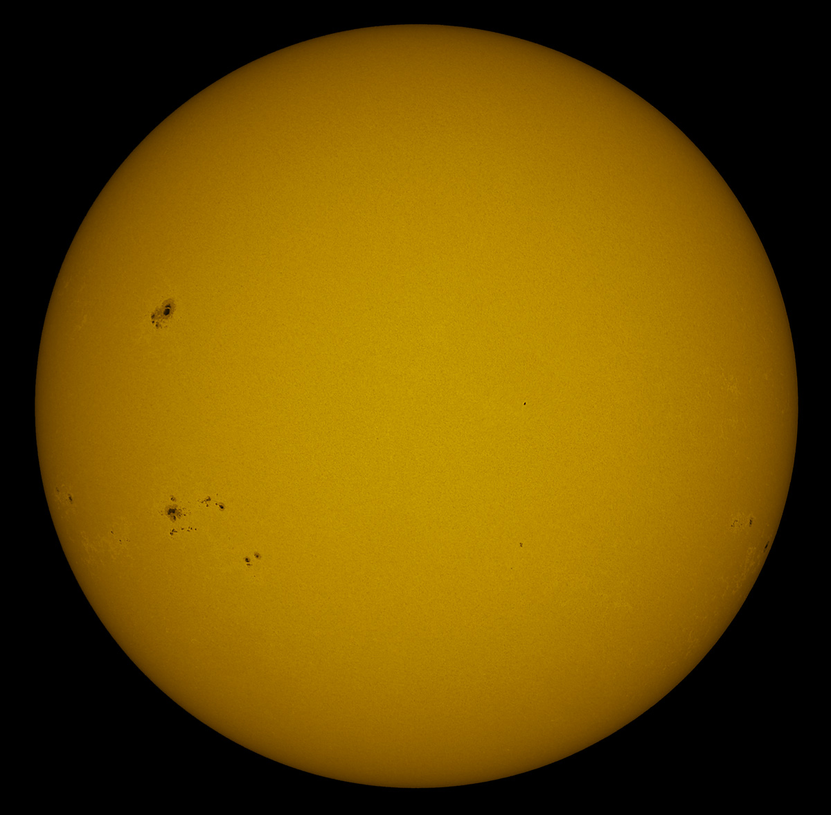 Solar Disk in white light 09/07/2014