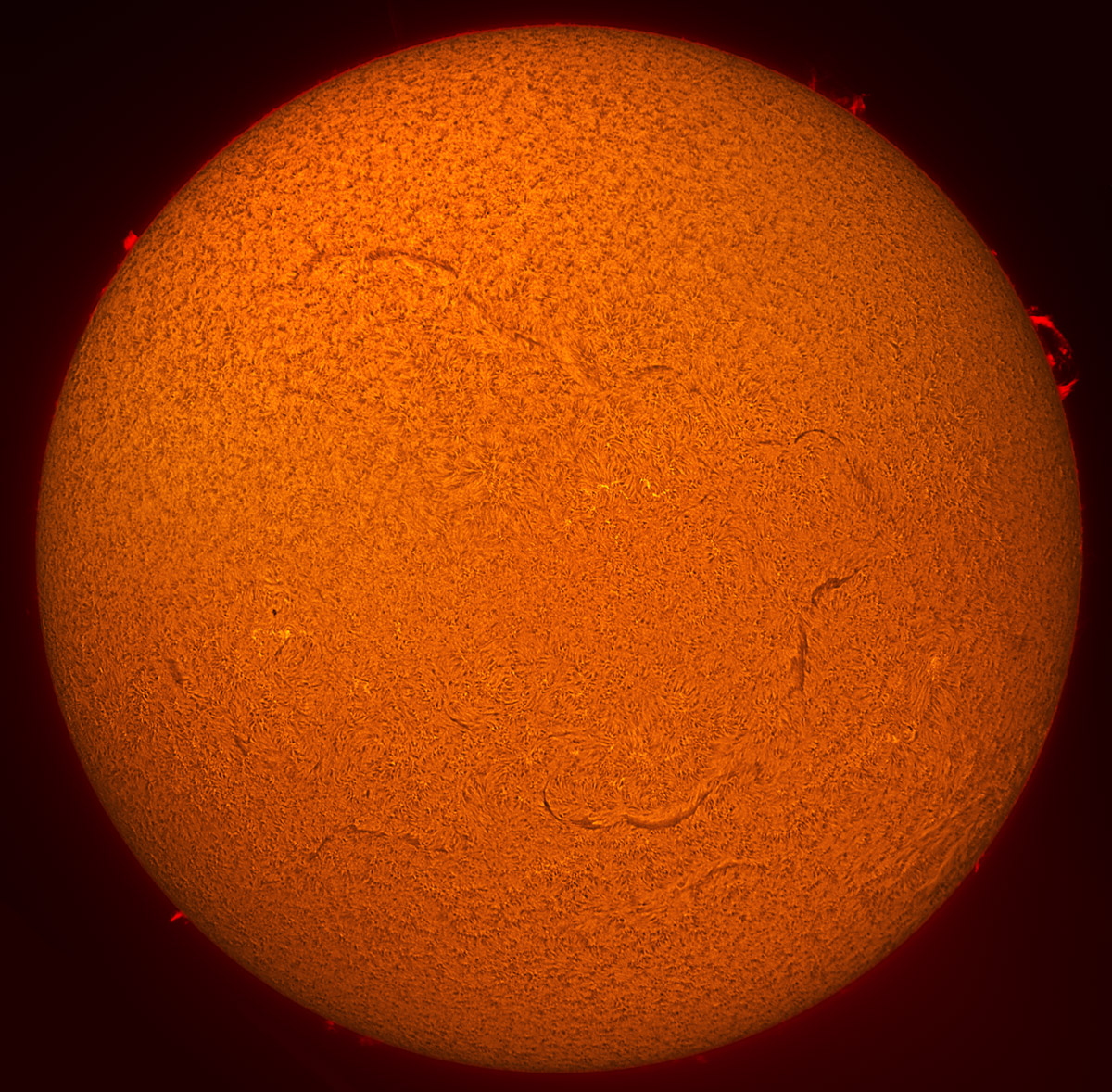 Solar Disk in h-alpha 09/14/2013