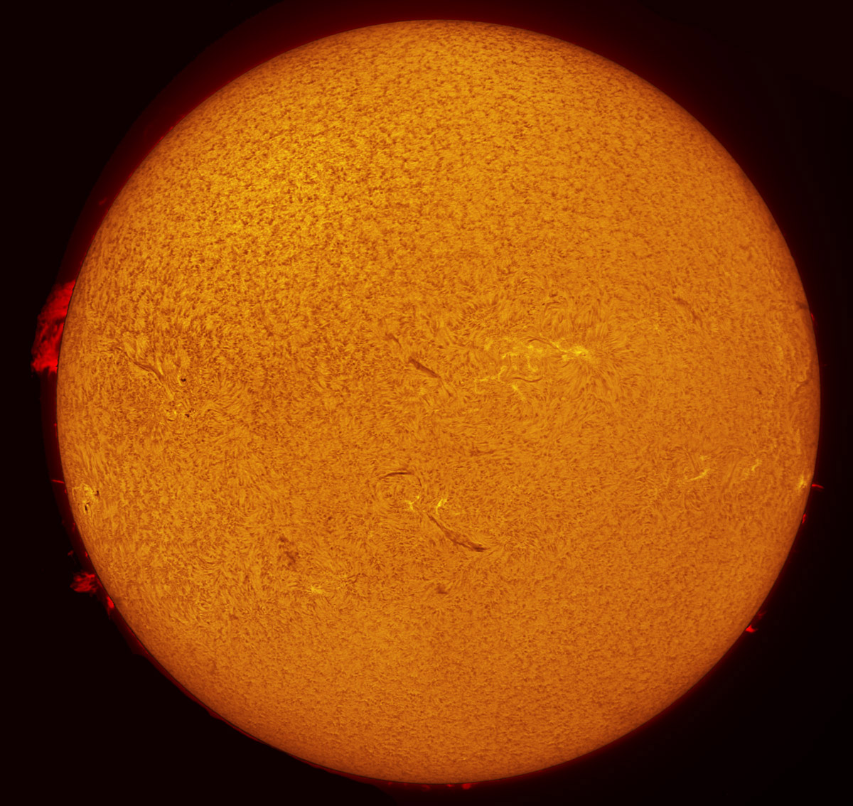 Solar Disk in h-alpha 09/19/2014