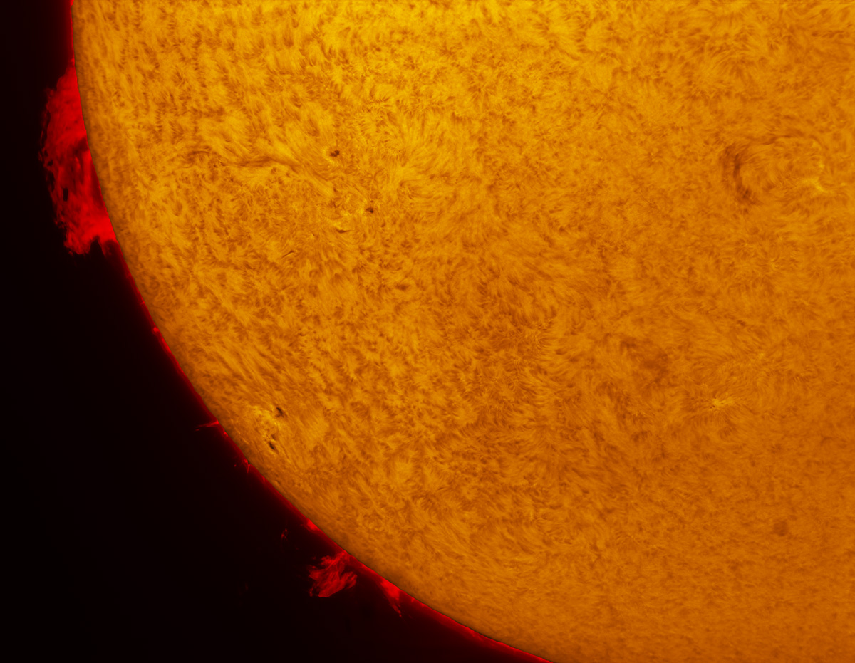 Large solar prominence in h-alpha 09/19/2014