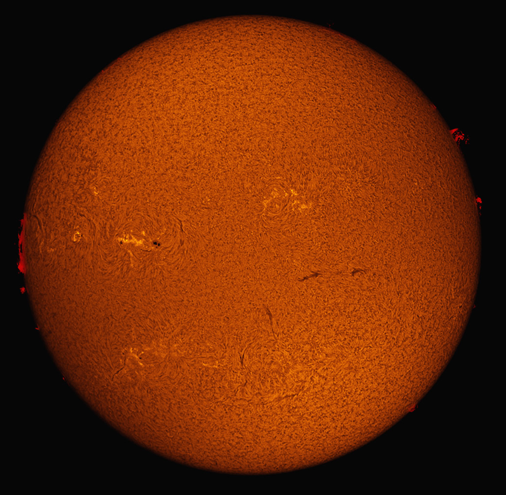 Solar Disk in h-alpha 09/22/2012