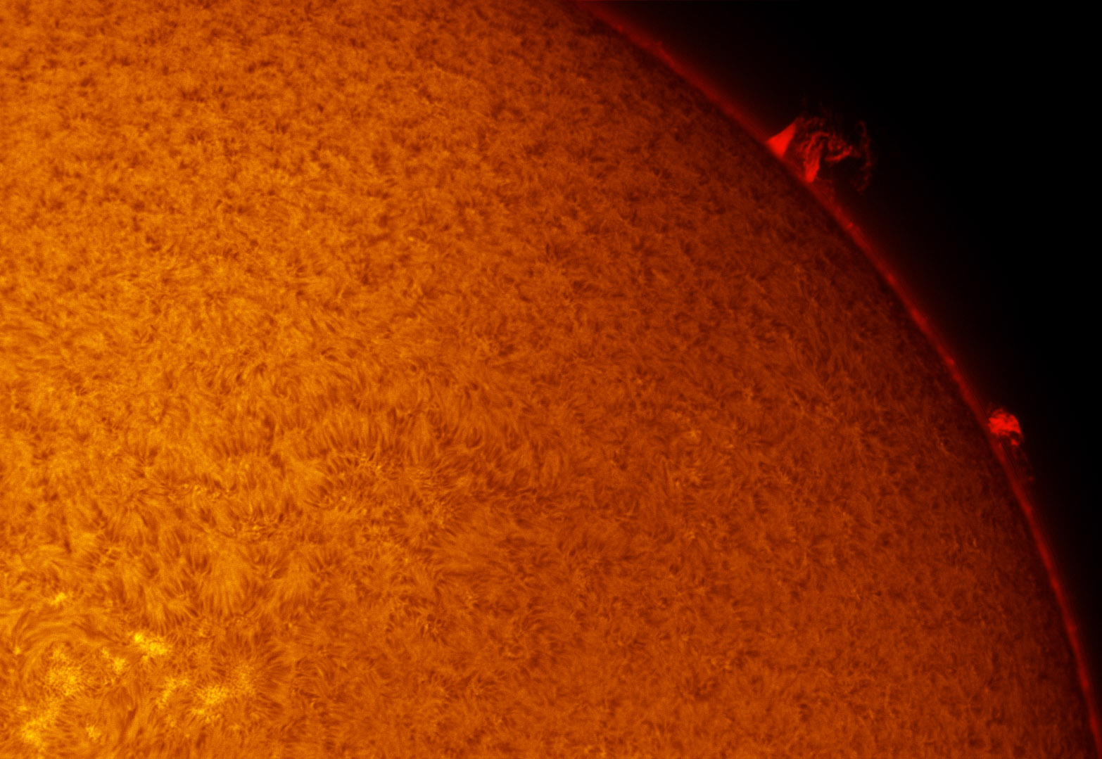 Solar Prominence in h-alpha 09/22/2012