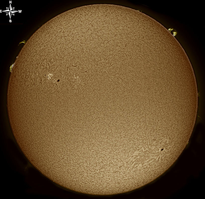 Solar Disk in h-alpha 9/25/2010