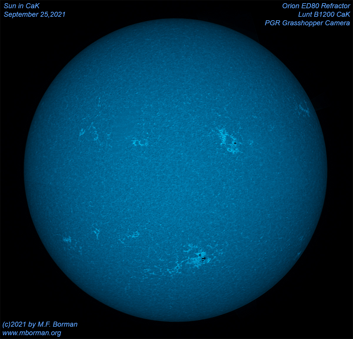 Solar disk in CaK 09/25/2021