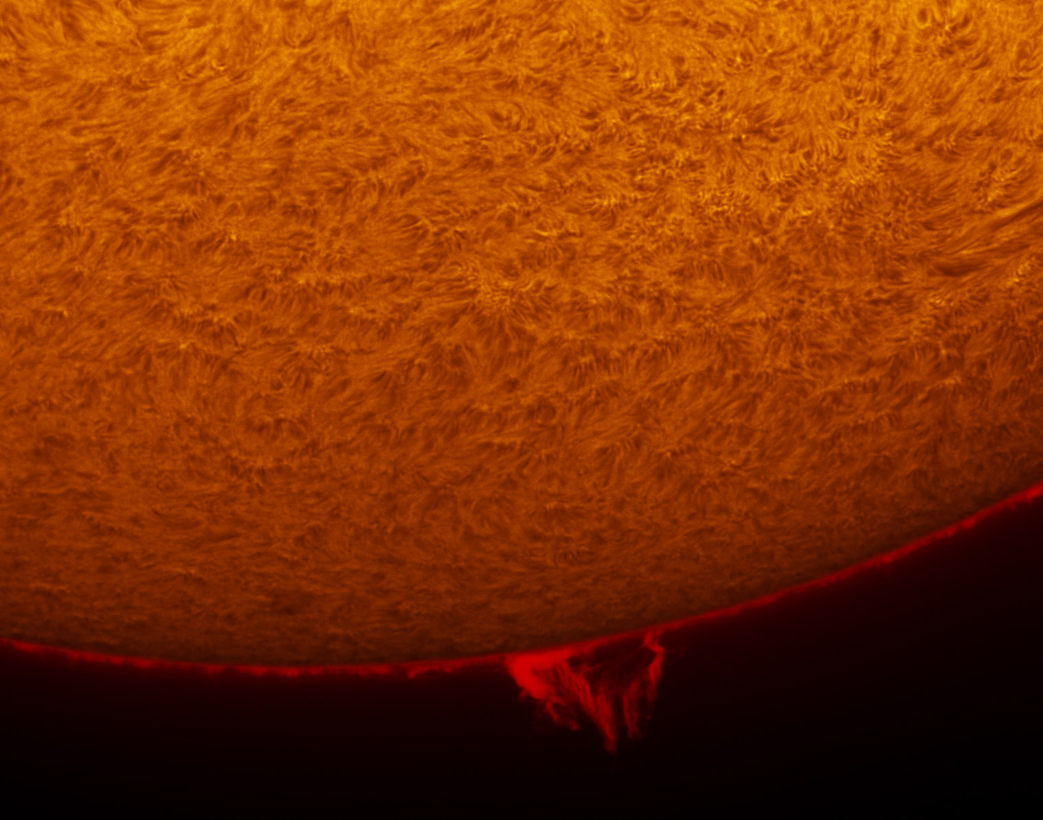 Prominence in h-alpha 09/29/2012