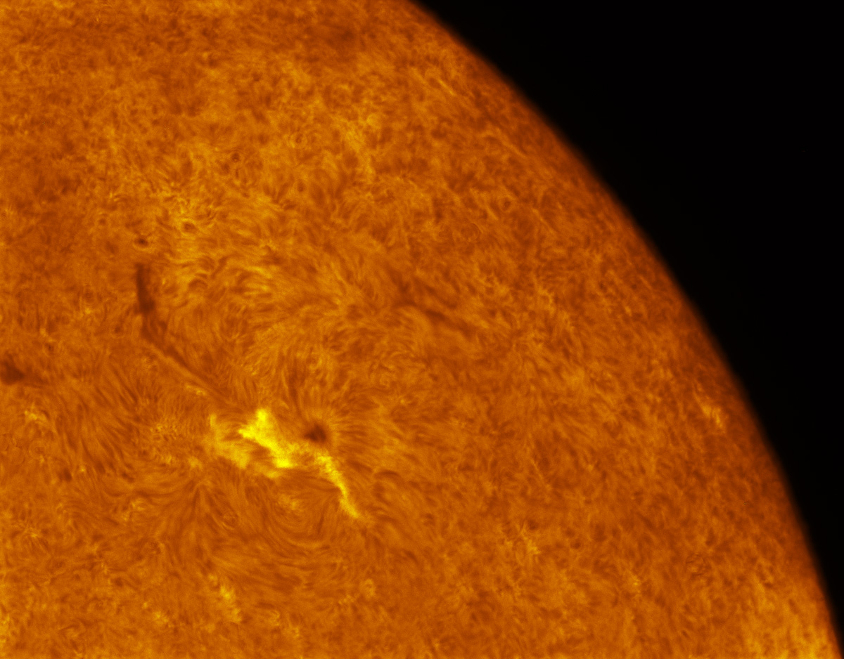Sunspot 2427 in h-alpha 10/04/2015