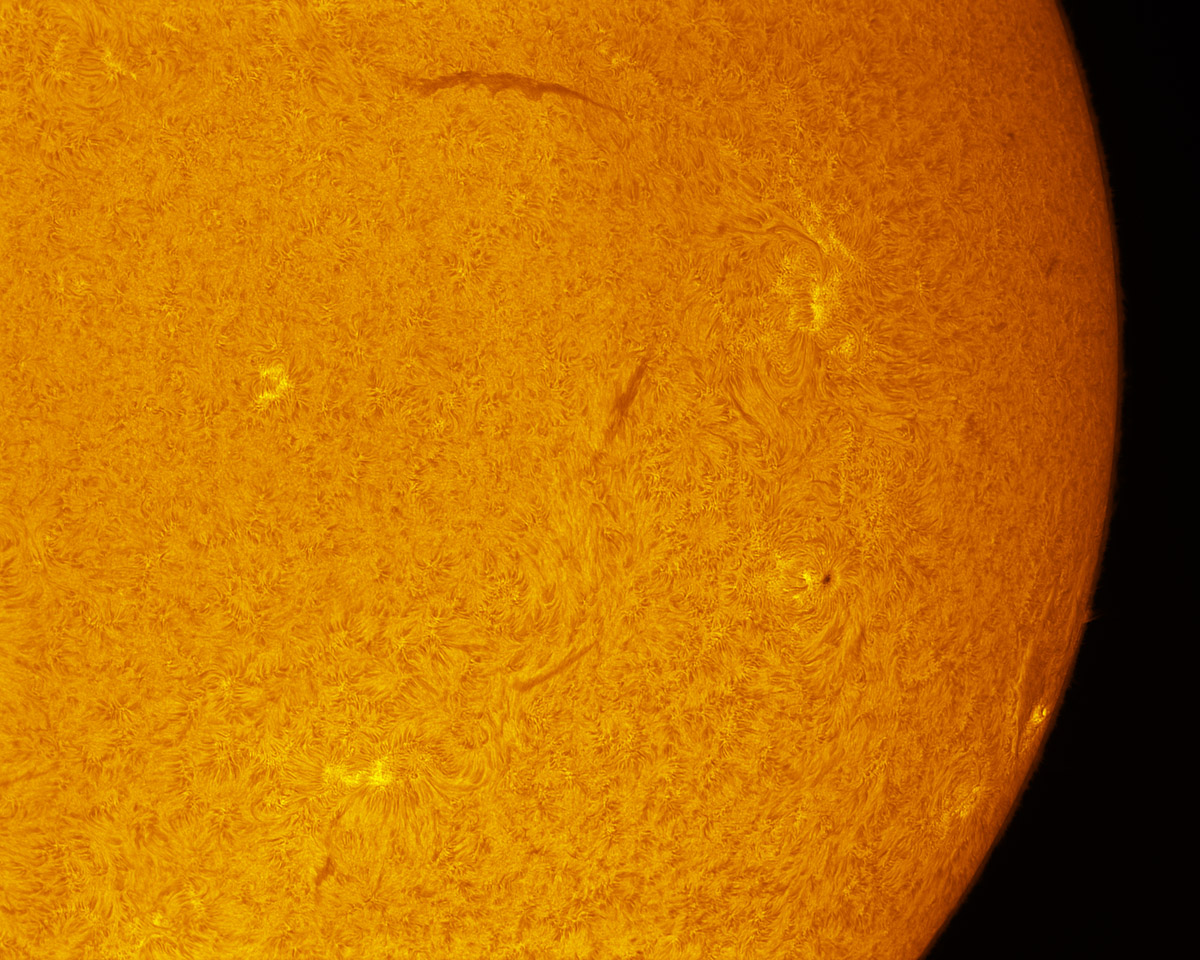 Sunspot 1857 in h-alpha 10/11/2013