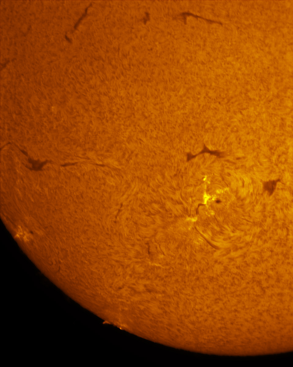 Sunspot 2434 in h-alpha 10/17/2015