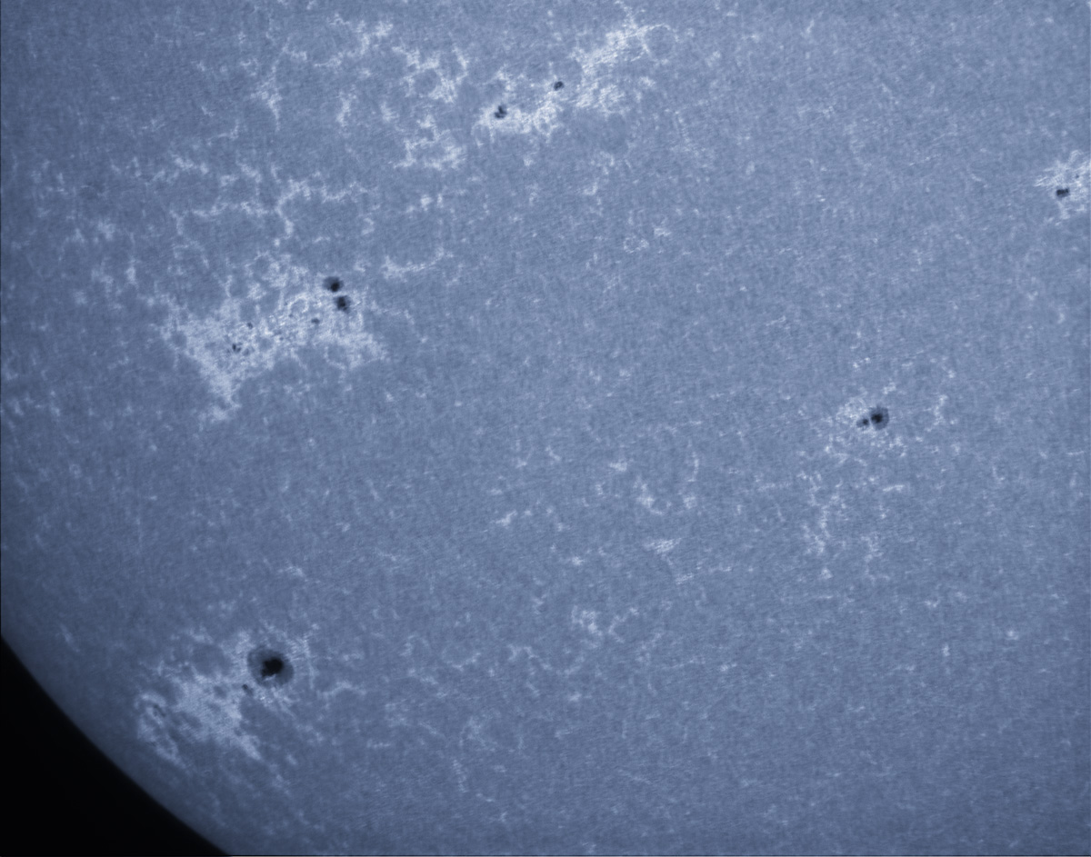 Sunspots 1872, 1873, 1874, 1875 and 1877 in CaK 10/20/2013