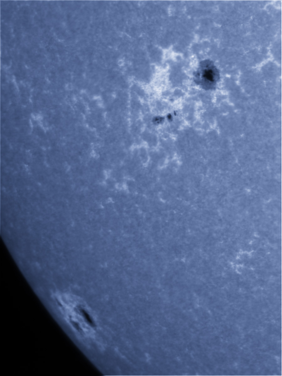 Sunspots 1596 and 1598 in CaK 10/21/2012