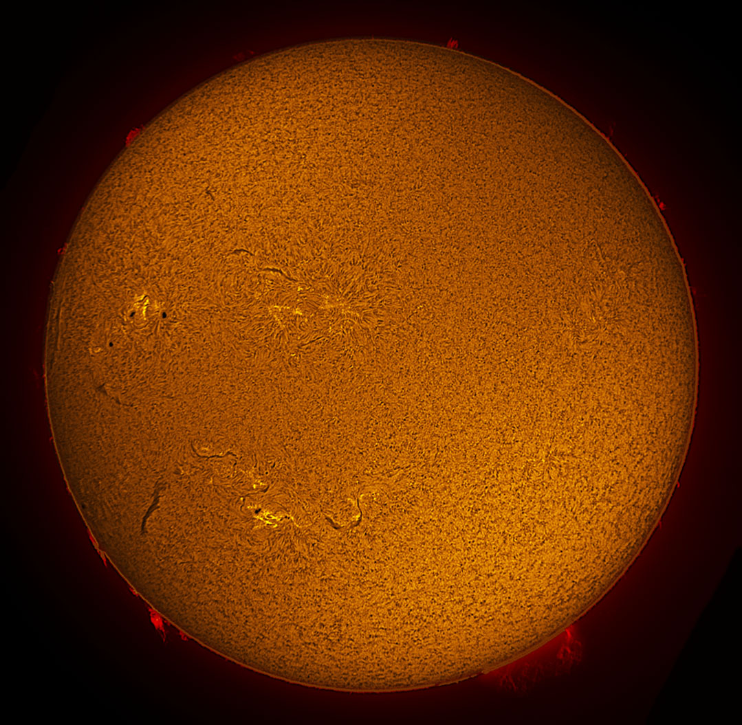 Solar Disk in h-alpha 11/10/2012