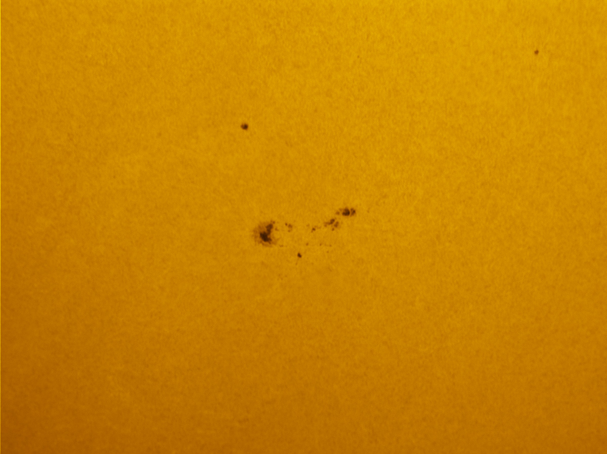 Sunspots 1608, 1609, and 1610 in white light 11/10/2012