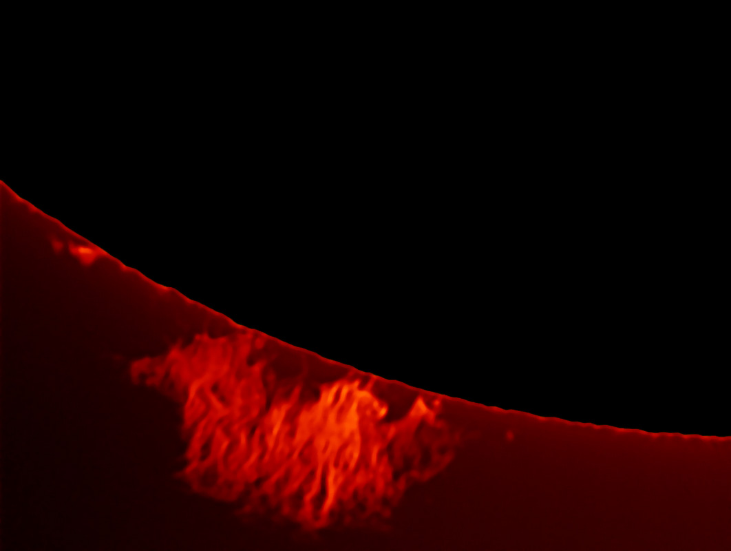 Giant solar prominence in h-alpha 11/13/2011