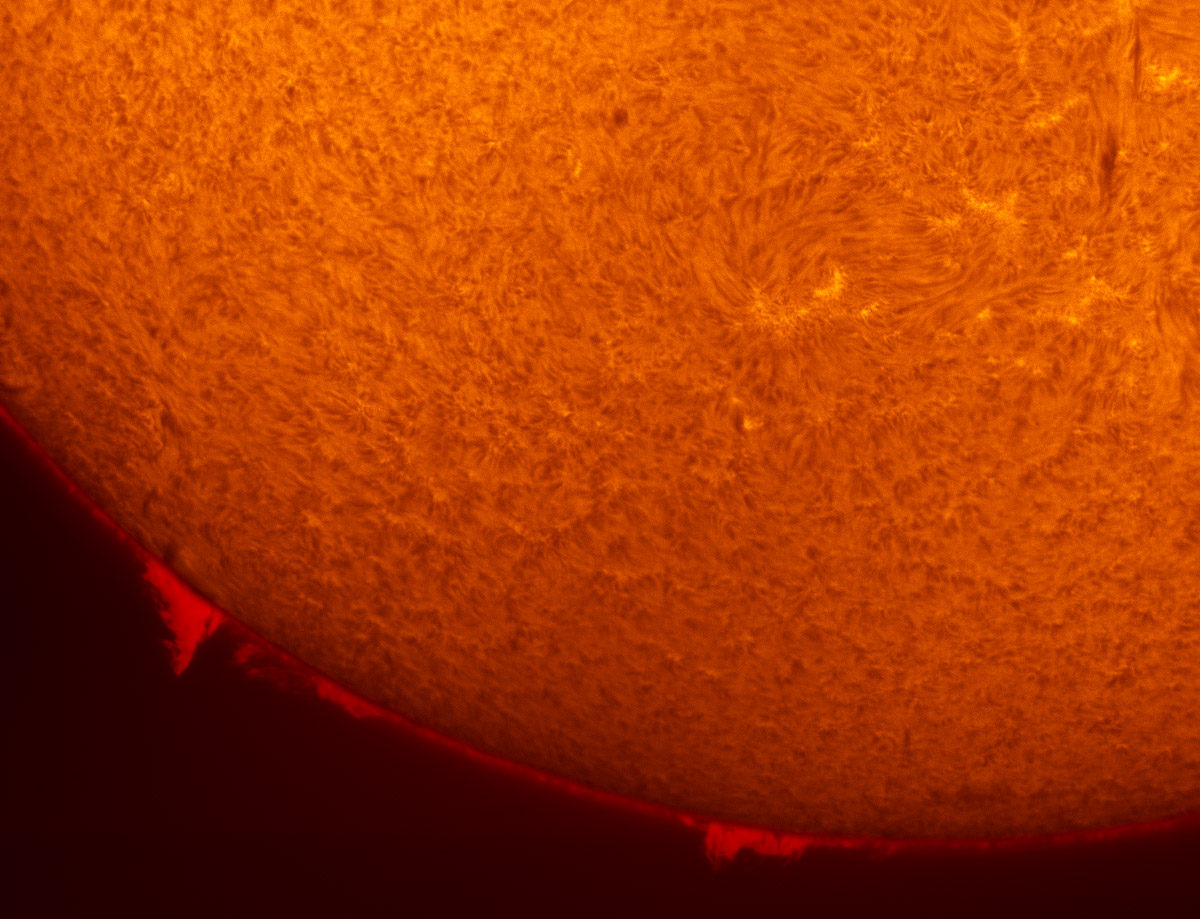 Prominence in h-alpha 11/17/2012
