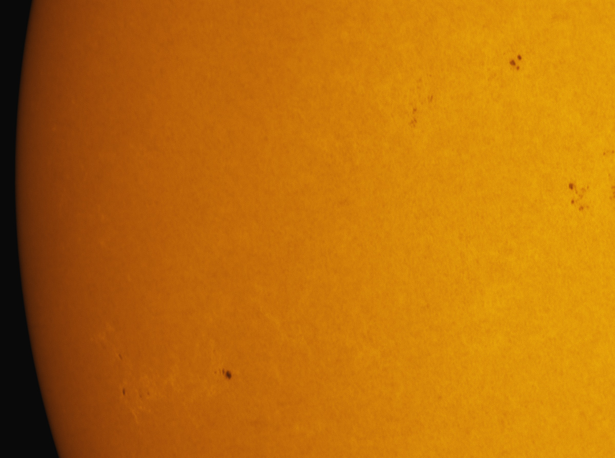 Sunspot 1616 and 1618 in white light 11/17/2012