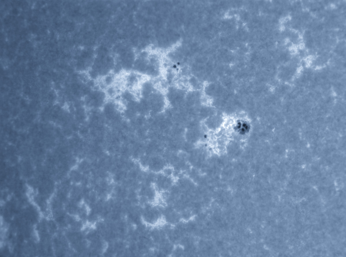 Sunspots 1616 and 1619 in CaK 11/17/2012