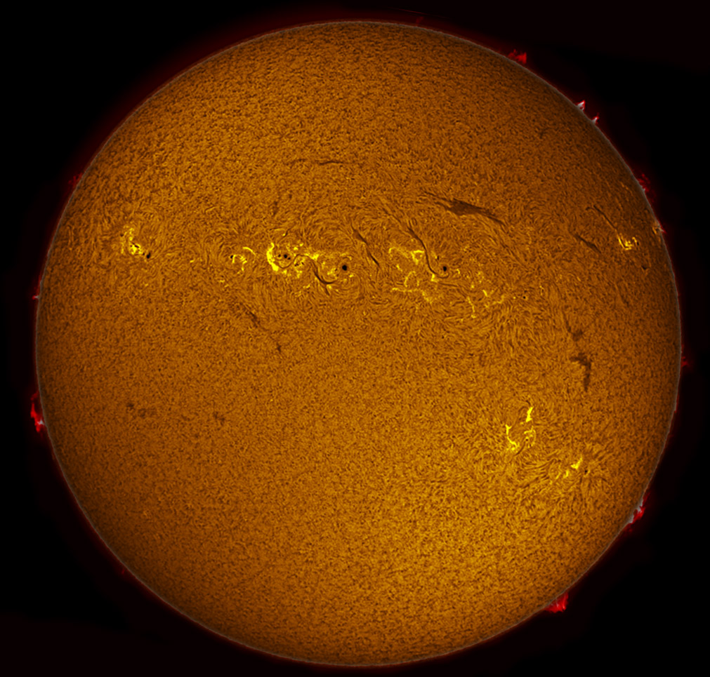 Solar Disk in h-alpha 11/25/2011