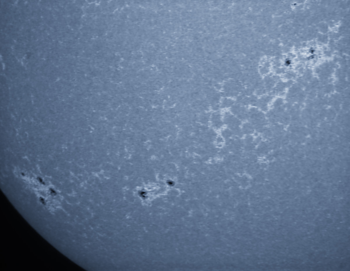 Sunspots 1906, 1907, 1908 and 1909 in CaK 11/28/2013