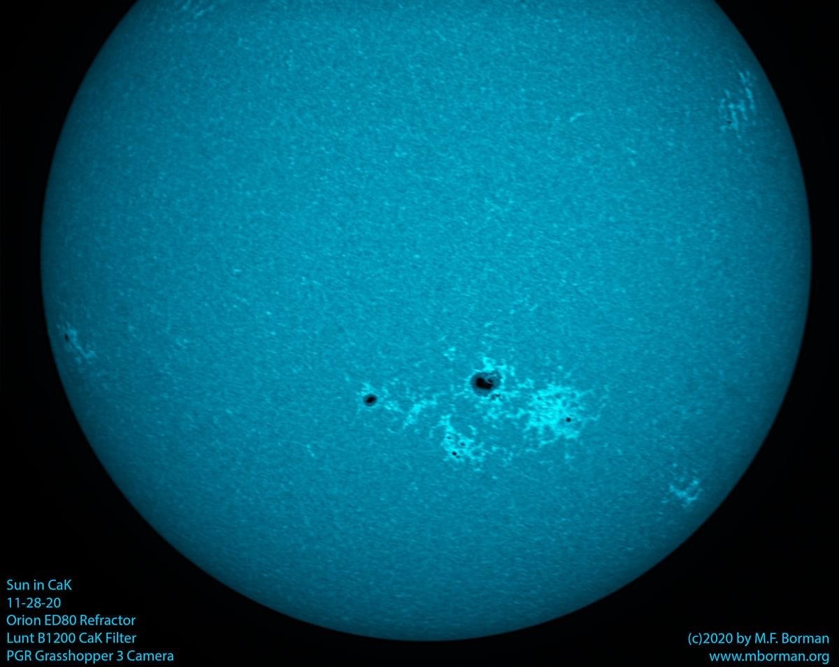 Solar disk in CaK 11/28/2020