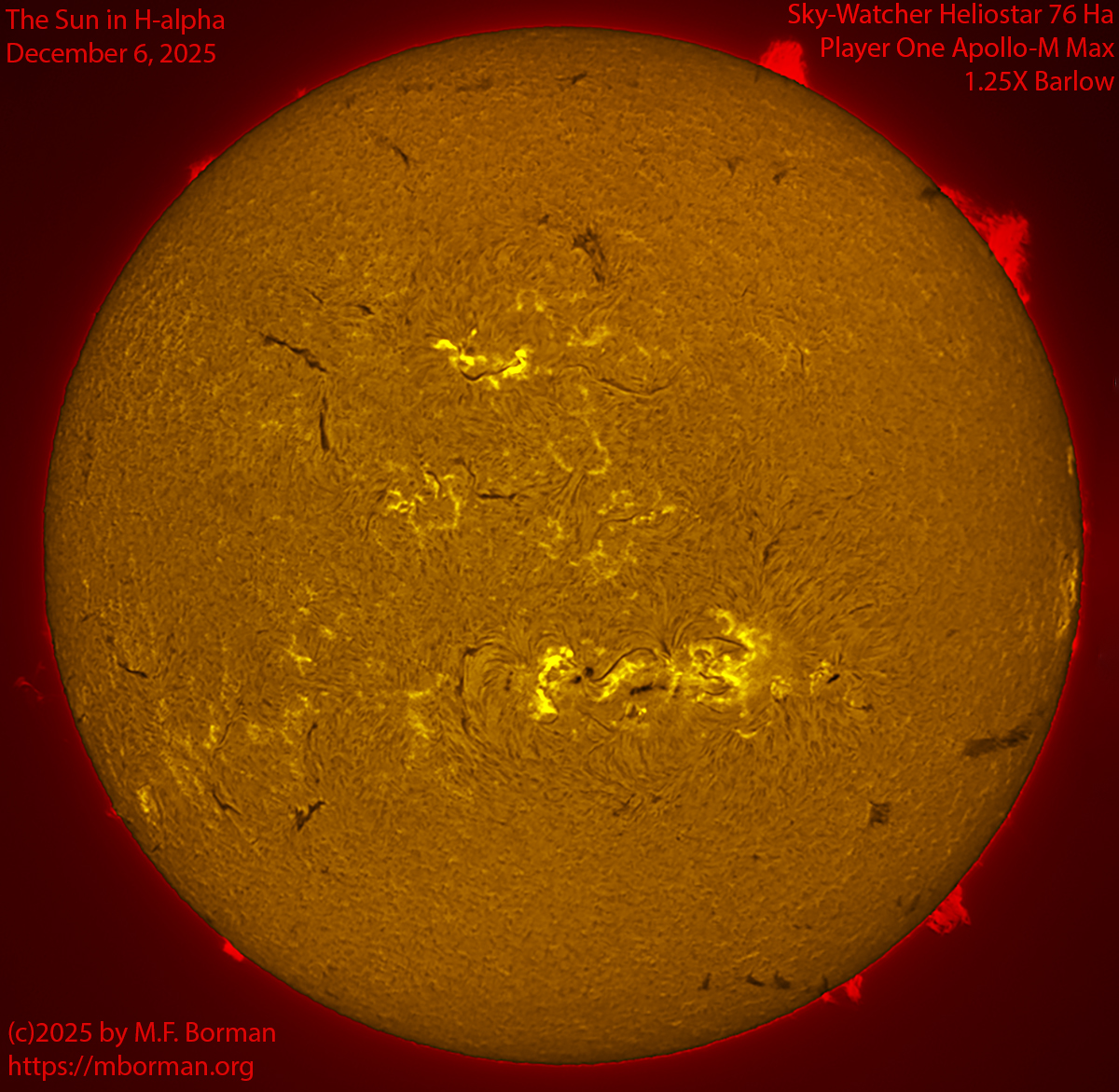 Solar image in h-alpha 12/06/25