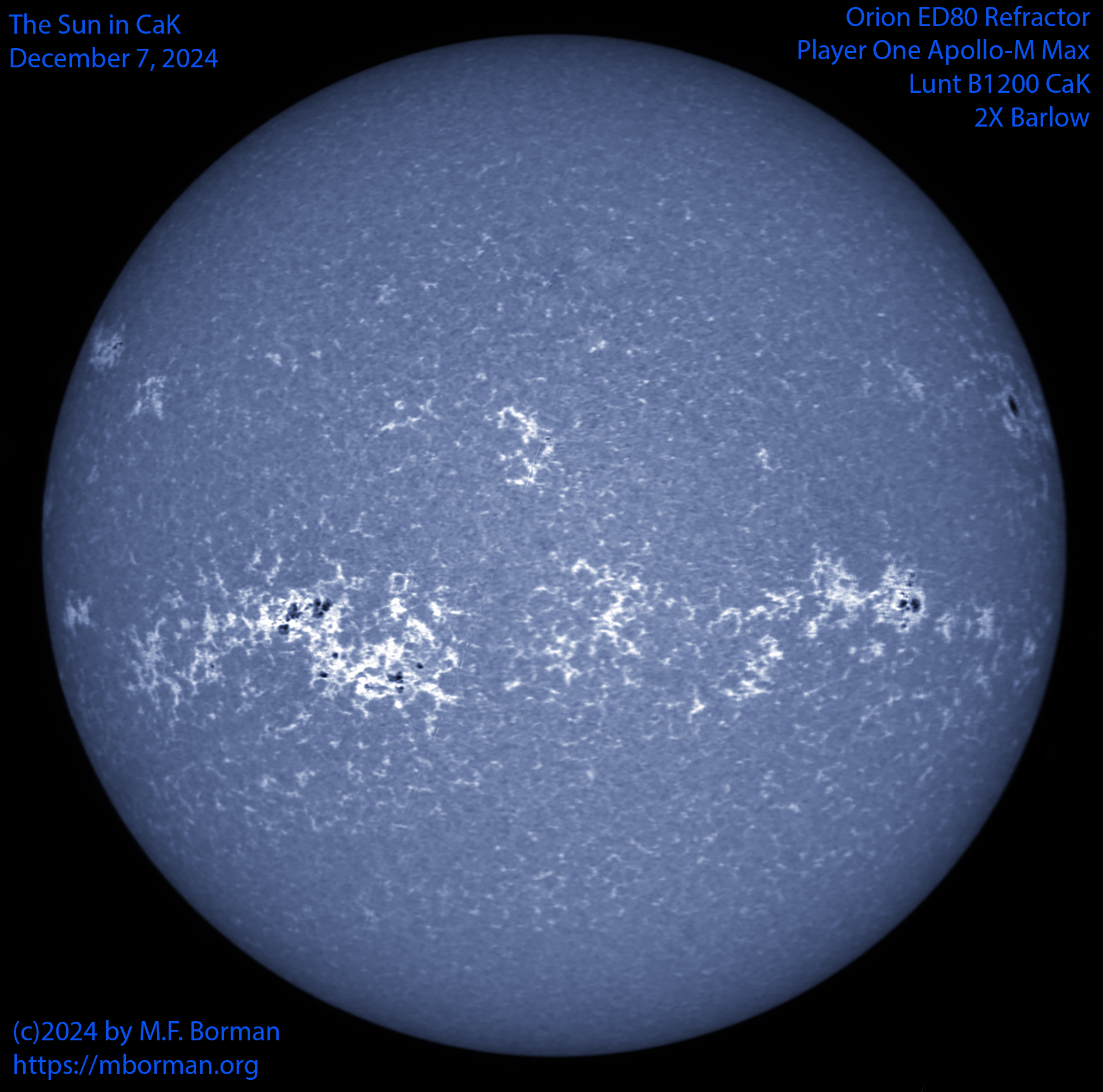 Solar image in CaK 12/07/24