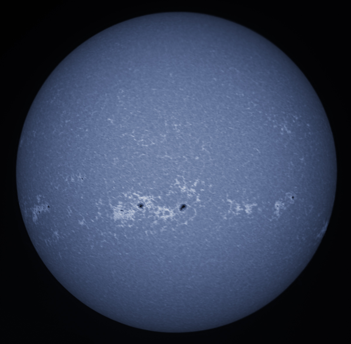 Solar Disk in CaK 12/24/2013