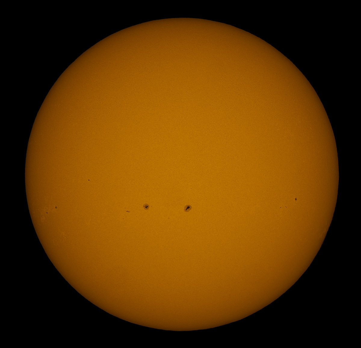 Solar Disk in white light 12/24/2013