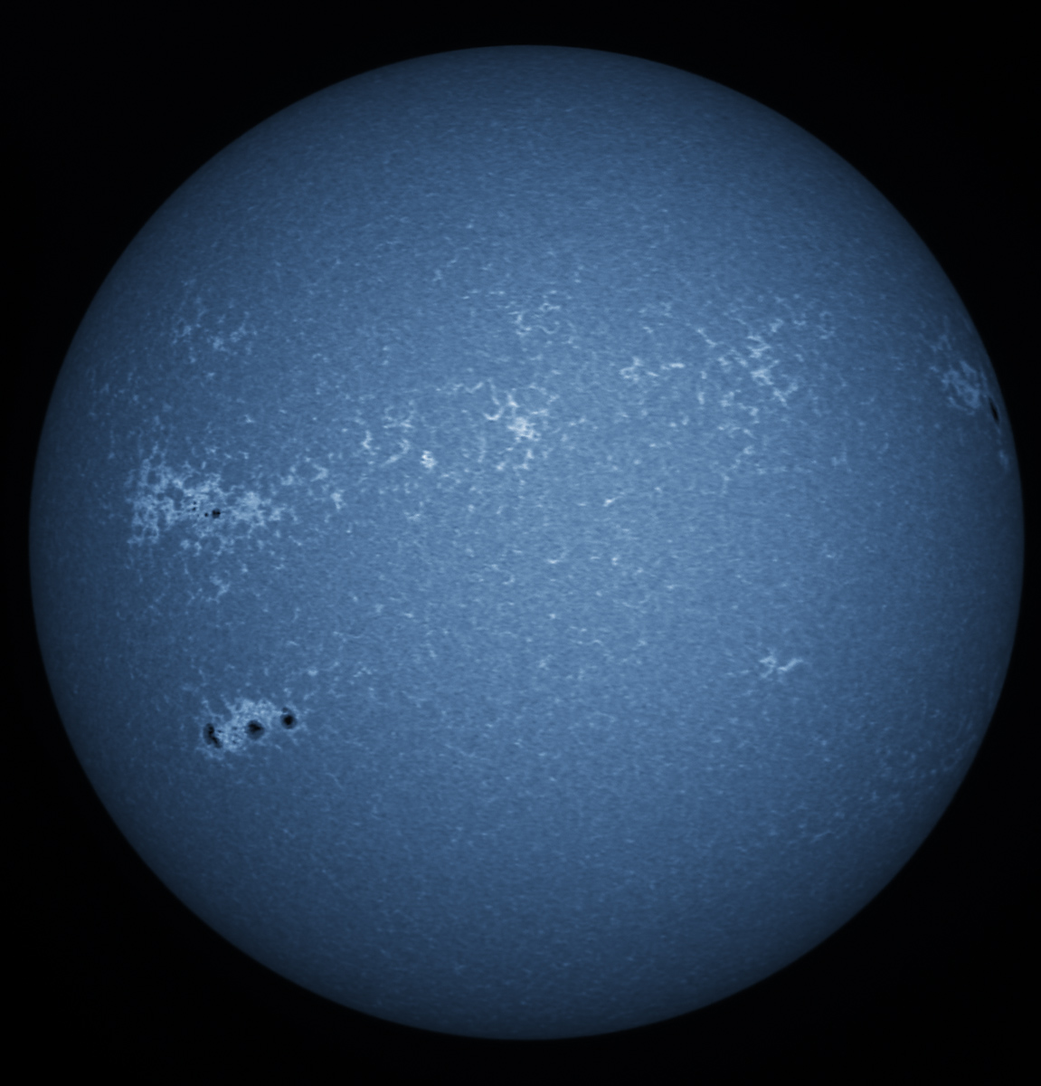 Solar Disk in CaK 12/24/2015