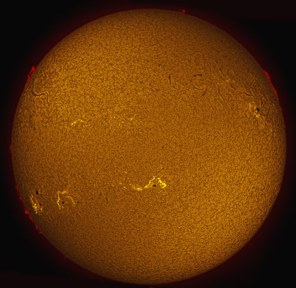 Solar Disk in h-alpha 12/29/2011