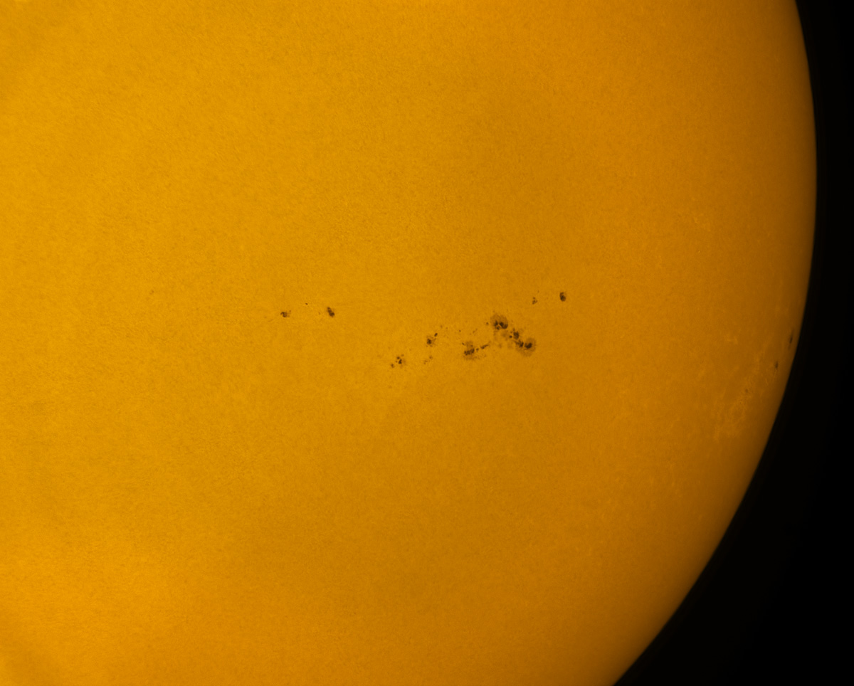 Sunspot 1936 in white light 12/31/2013