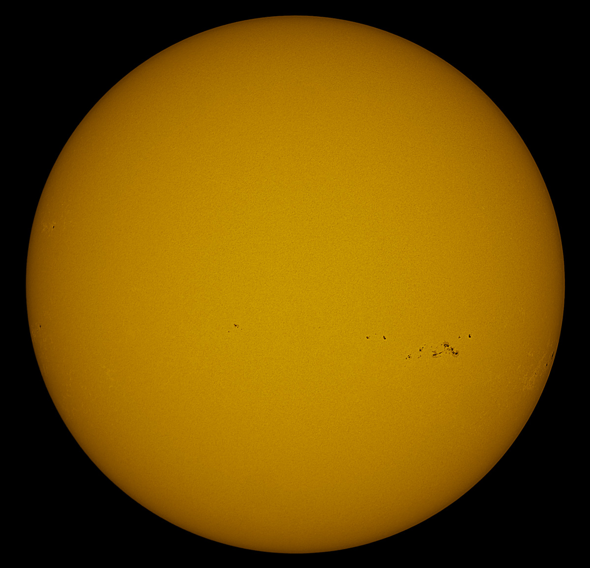 Solar Disk in white light 12/31/2013