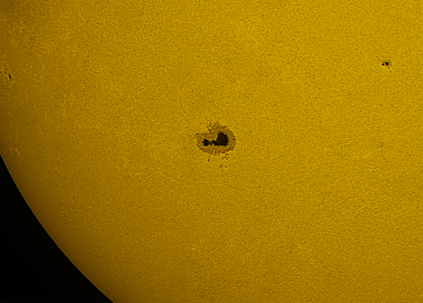 Sunspot 3363 in white light 07/10/2023